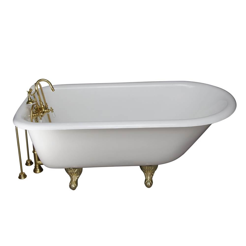 Barclay - Tub Kit 55'',CI Roll Top, Tub Filler,Supplies,Drain-PB - Polished Brass
