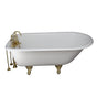 Barclay - Tub Kit 55'',CI Roll Top, Tub Filler,Supplies,Drain-PB - Polished Brass