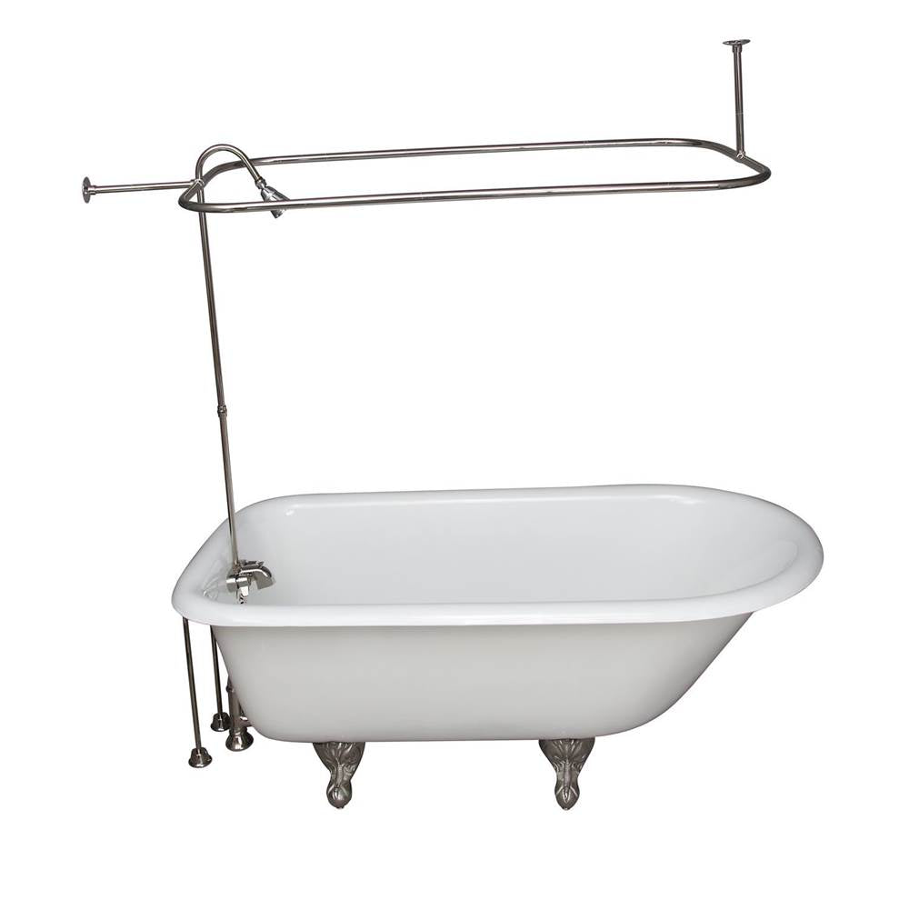 Barclay - Tub Kit 55'',CI,Roll Top, Supplies,Shwr Unit, Drain-PN - Polished Nickel