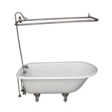 Barclay - Tub Kit 55'',CI,Roll Top, Supplies,Shwr Unit, Drain-PN - Polished Nickel