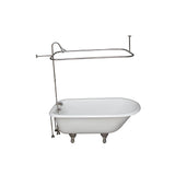 Barclay - Tub Kit 55'',CI,Roll Top, Supplies,Shwr Unit, Drain-PN - Polished Nickel