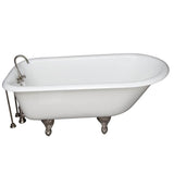 Barclay - Tub Kit 55'',CI,Roll Top, Supplies,Tub Filler, Drain-PN - Polished Nickel