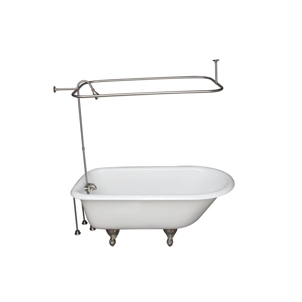 Barclay - Tub Kit 54'' CI Roll Top,Filler Shower Unit,Supplies, Drain-BN