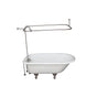 Barclay - Tub Kit 54'' CI Roll Top,Filler Shower Unit,Supplies, Drain-BN