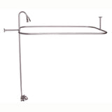 Tub Kit 54'' CI Roll Top,Filler Shower Unit,Supplies, Drain-BN
