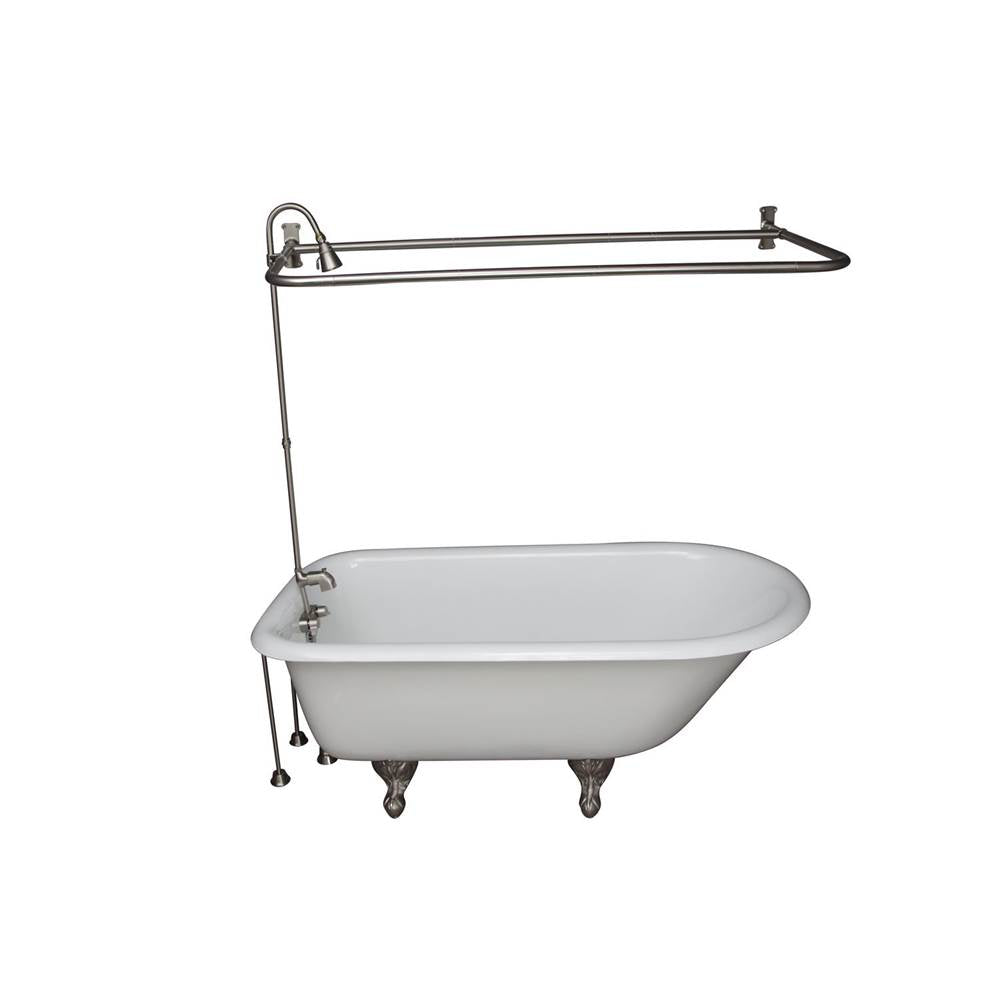 Barclay - Tub Kit 54'' CI Roll Top,Filler Shower Unit,Supplies, Drain-BN