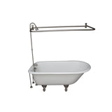 Barclay - Tub Kit 54'' CI Roll Top,Filler Shower Unit,Supplies, Drain-BN