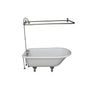 Barclay - Tub Kit 54'' CI Roll Top,Filler Shower Unit,Supplies, Drain-BN