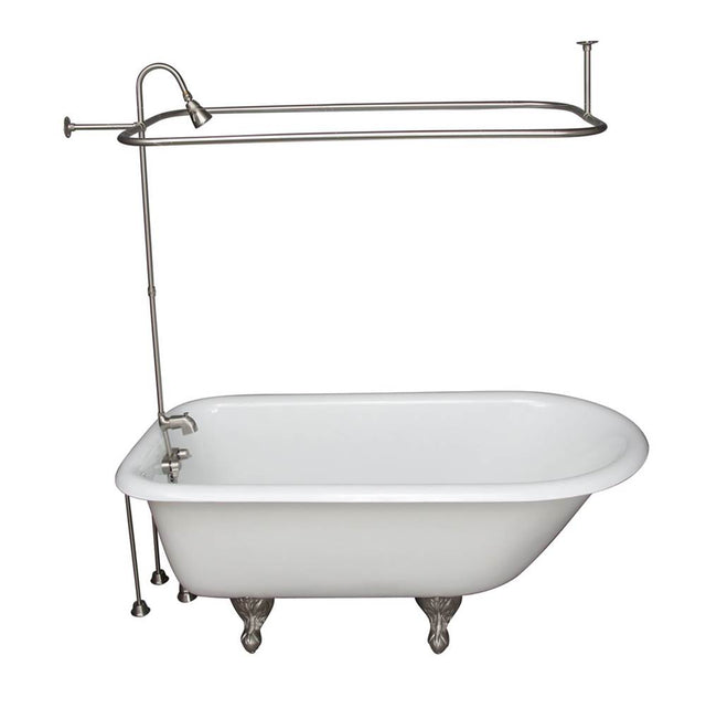 Barclay - Tub Kit 55'' CI Roll Top,Filler Shower Unit,Supplies, Drain-BN