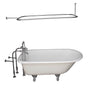 Barclay - Tub Kit 55'' CI Roll Top Filler Shwr Rd, Supplies, Drain-Chrm - Polished Chrome