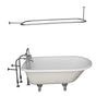 Barclay - Tub Kit 55'' CI Roll Top Filler Shwr Rd, Supplies, Drain-Chrm - Polished Chrome