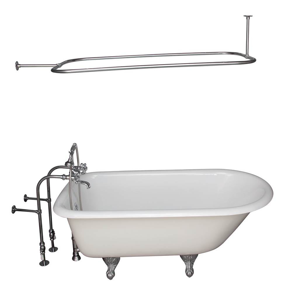 Barclay - Tub Kit 55'' CI Roll Top Filler Shwr Rd, Supplies, Drain-Chrm - Polished Chrome