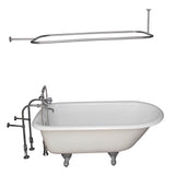Barclay - Tub Kit 55'' CI Roll Top Filler Shwr Rd, Supplies, Drain-Chrm - Polished Chrome