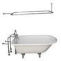 Barclay - Tub Kit 55'' CI Roll Top Filler Shwr Rd, Supplies, Drain-Chrm - Polished Chrome