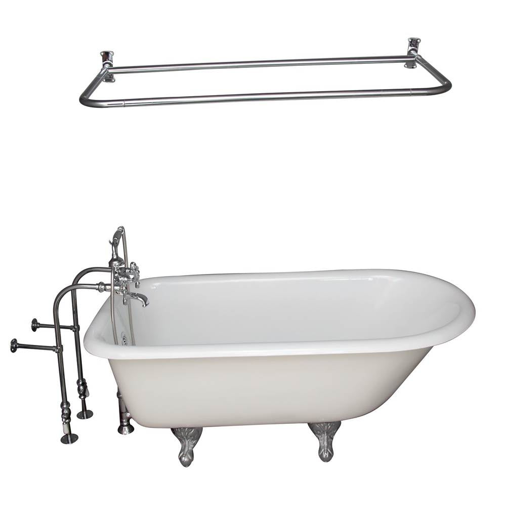 Barclay - Tub Kit 55'' CI Roll Top,Filler Shwr Rd, Supplies, Drain-Chrm - Polished Chrome
