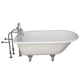 Barclay - Tub Kit 55'' CI Roll Top, Filler,Supplies, Drain-Chrm - Polished Chrome