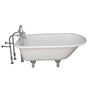 Barclay - Tub Kit 55'' CI Roll Top, Filler,Supplies, Drain-Chrm - Polished Chrome