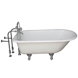 Barclay - Tub Kit 55'' CI Roll Top, Filler,Supplies, Drain-Chrm - Polished Chrome