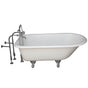 Barclay - Tub Kit 55'' CI Roll Top, Filler,Supplies, Drain-Chrm - Polished Chrome
