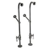 Tub Kit 55'' CI Roll Top, Filler,Supplies, Drain-Chrm