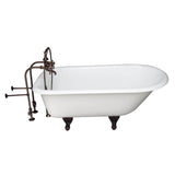 Barclay - Tub Kit 55'' CI Roll Top, Filler,Supplies, Drain-ORB - Oil Rubbed Bronze