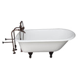 Barclay - Tub Kit 55'' CI Roll Top, Filler,Supplies, Drain-ORB - Oil Rubbed Bronze