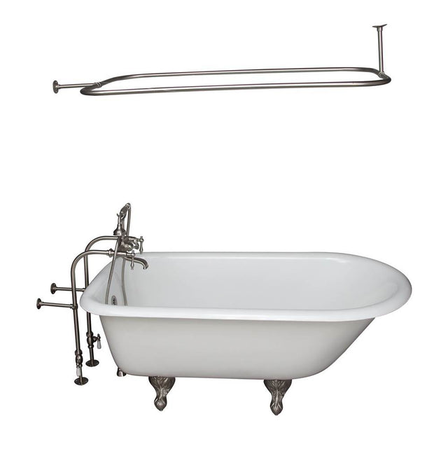Barclay - Tub Kit 55'' CI Roll Top,Filler Shwr Rd, Supplies,Drain-BrNkl