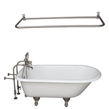 Barclay - Tub Kit 55'' CI Roll Top,Filler Shwr Rd, Supplies, Drain-BrNkl