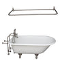 Barclay - Tub Kit 55'' CI Roll Top,Filler Shwr Rd, Supplies, Drain-BrNkl