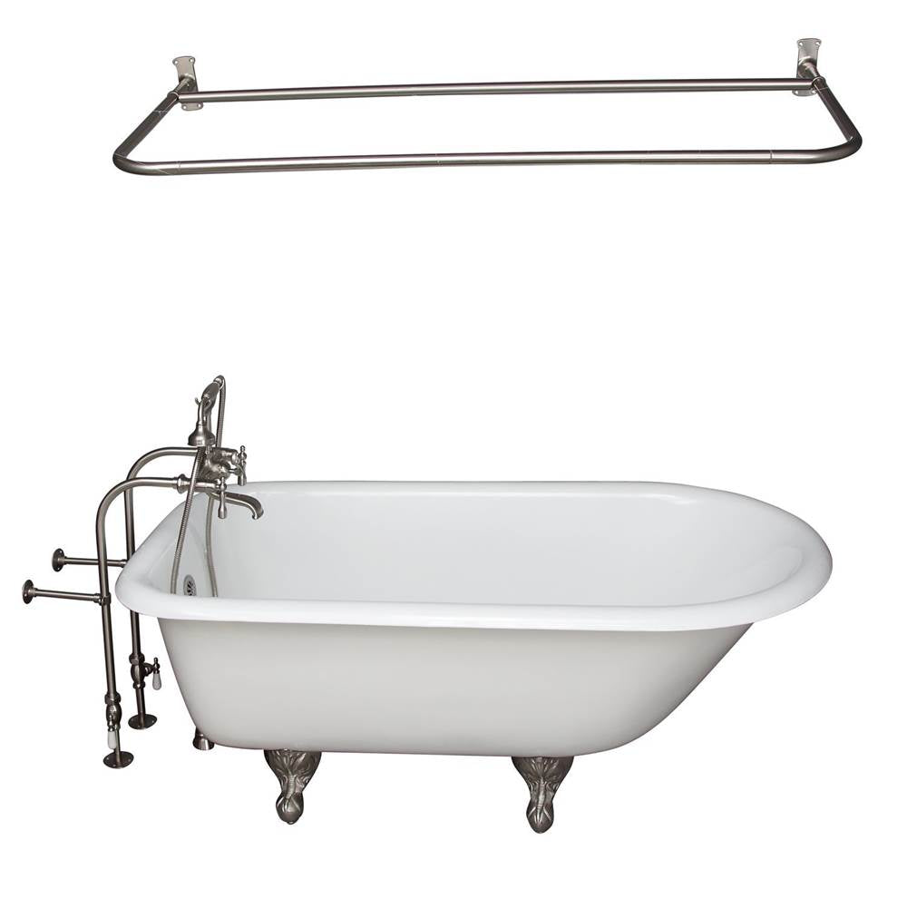 Barclay - Tub Kit 55'' CI Roll Top,Filler Shwr Rd, Supplies, Drain-BrNkl