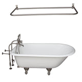 Barclay - Tub Kit 55'' CI Roll Top,Filler Shwr Rd, Supplies, Drain-BrNkl
