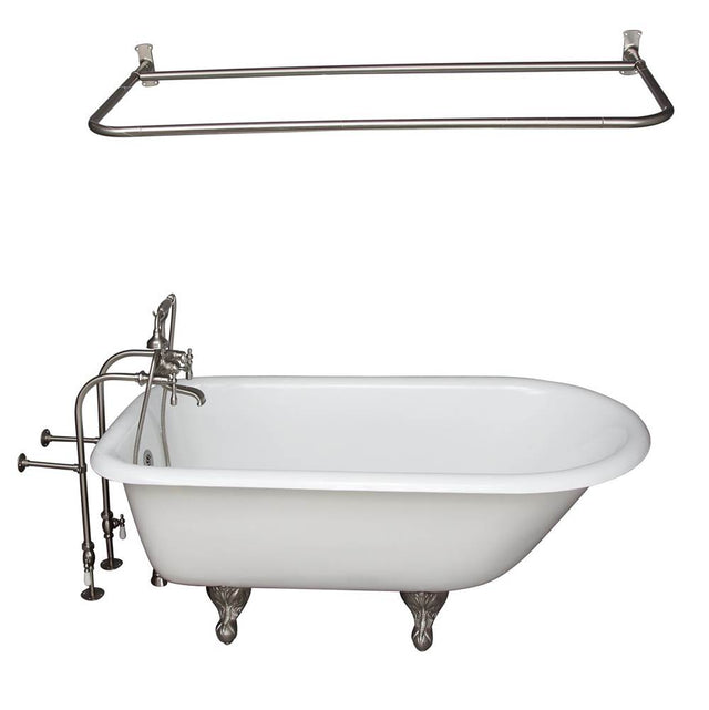 Barclay - Tub Kit 55'' CI Roll Top,Filler Shwr Rd, Supplies, Drain-BrNkl