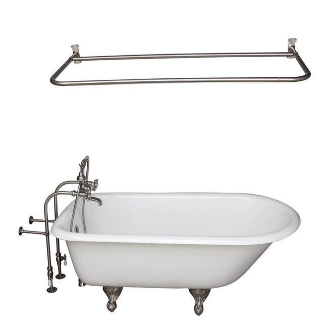 Barclay - Tub Kit 55'' CI Roll Top,Filler Shwr Rd, Supplies, Drain-BrNkl