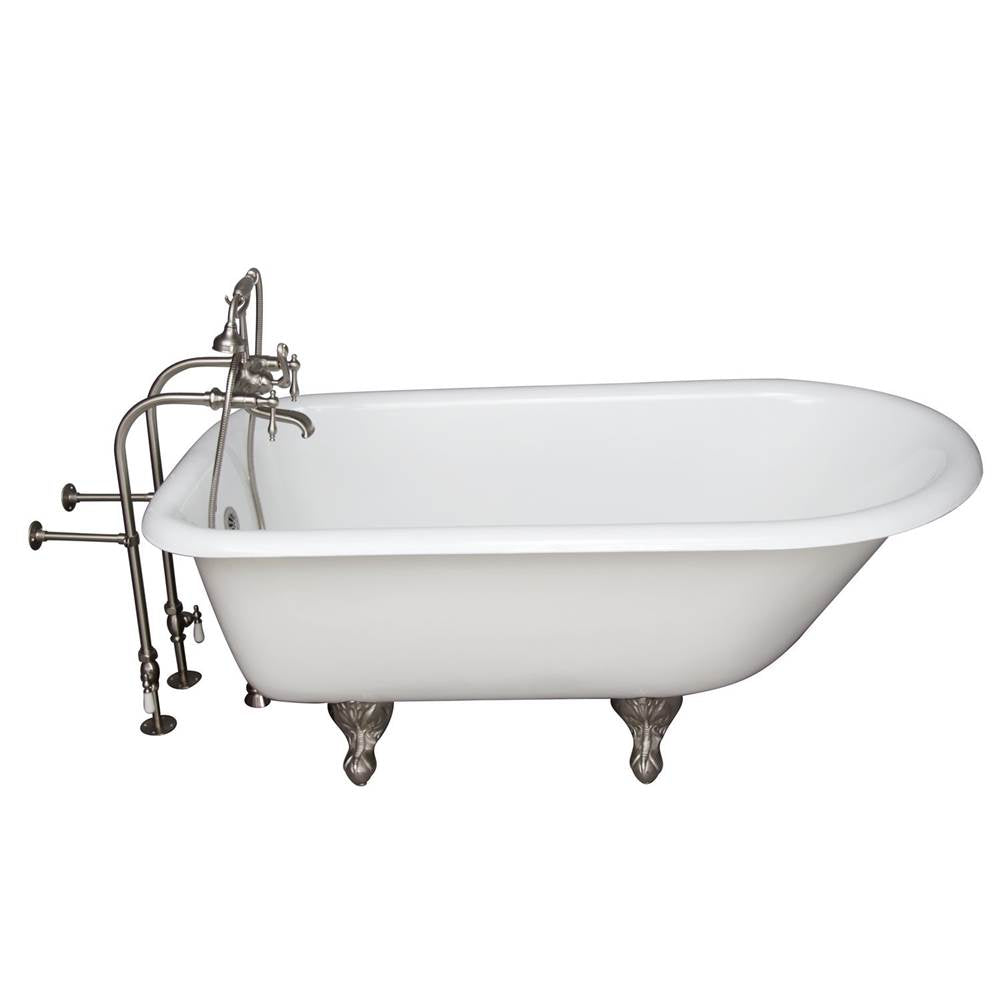 Barclay - Tub Kit 55'' CI Roll Top, Filler,Supplies,Drain-BrNkl