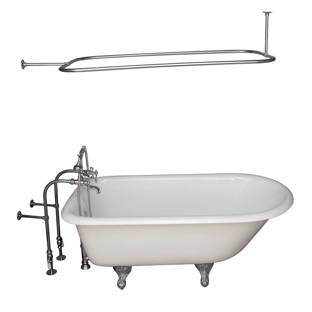Barclay - Tub Kit 60'' CI Roll Top,Filler Shwr,Rd,Supplies,Drain-Chrome - Polished Chrome