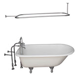 Barclay - Tub Kit 60'' CI Roll Top,Filler Shwr,Rd,Supplies,Drain-Chrome - Polished Chrome
