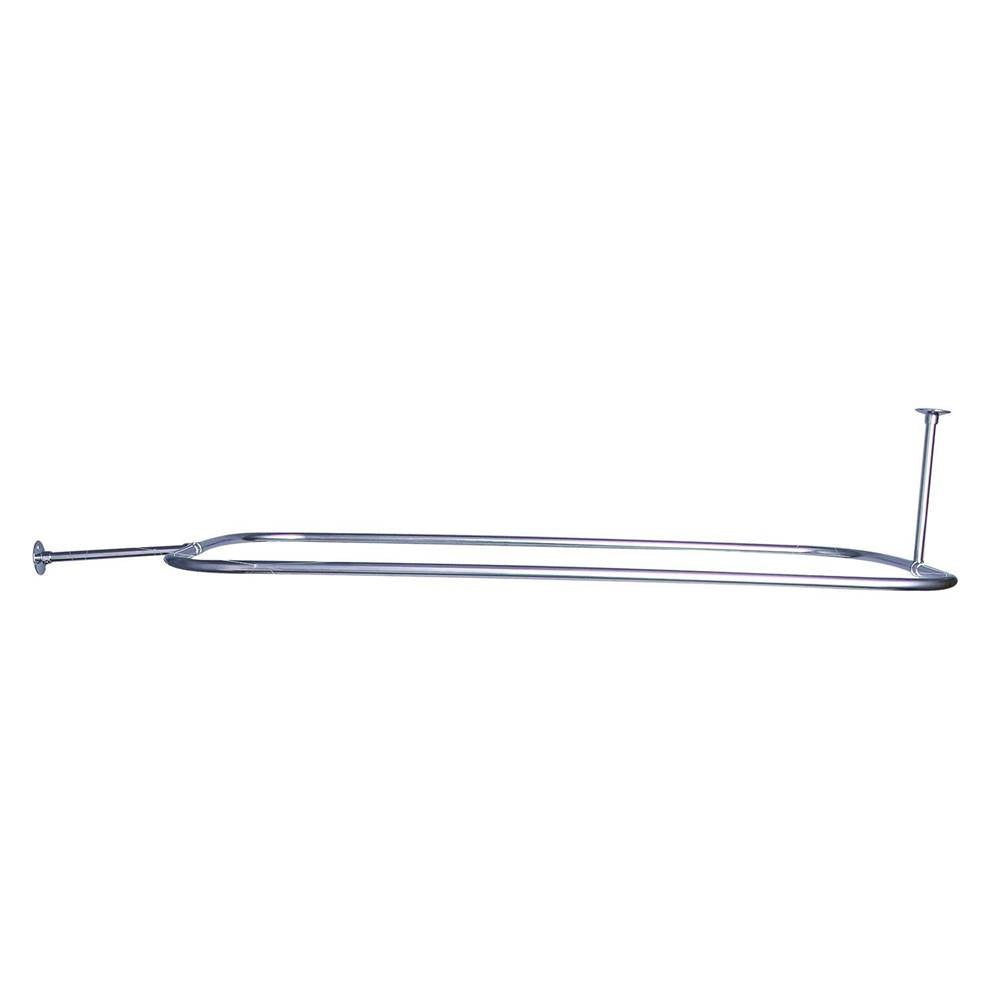 Tub Kit 60'' CI Roll Top,Filler Shwr,Rd,Supplies,Drain-Chrome