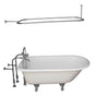 Barclay - Tub Kit 60''CI Roll Top,Filler Shwr Rd, Supplies, Drain-Chrm - Polished Chrome