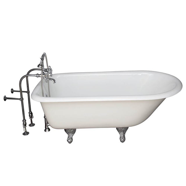 Barclay - Tub Kit 60''CI Roll Top, Tub Filler, Supplies, Drain-Chrome - Polished Chrome