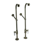 Tub Kit 60''CI Roll Top, Tub Filler, Supplies, Drain-Chrome