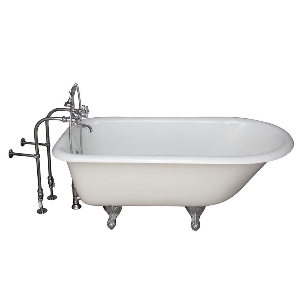 Barclay - Tub Kit 60'' CI Roll Top, Tub Filler, Supplies, Drain-Chrome - Polished Chrome