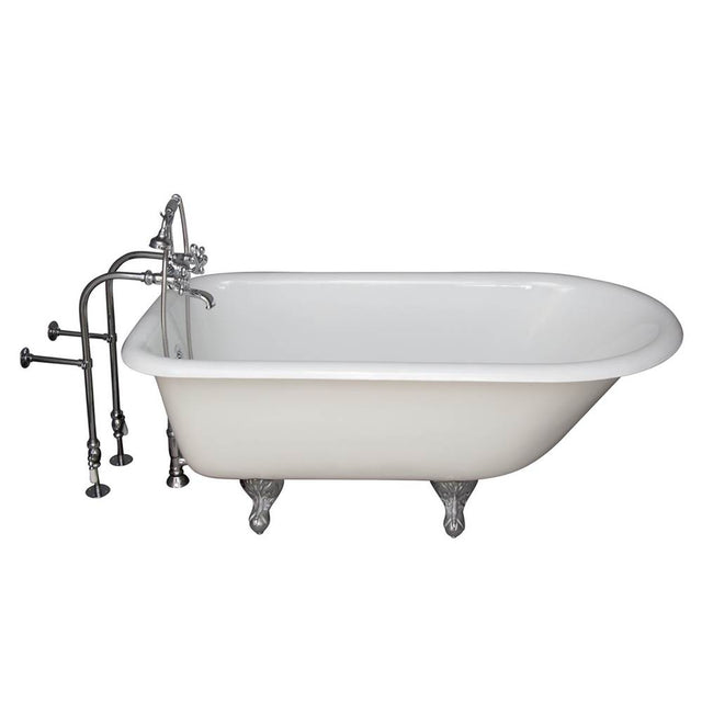 Barclay - Tub Kit 60'' CI Roll Top, Tub Filler, Supplies, Drain-Chrome - Polished Chrome