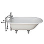 Barclay - Tub Kit 60'' CI Roll Top, Tub Filler, Supplies, Drain-Chrome - Polished Chrome