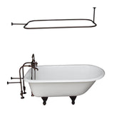 Barclay - Tub Kit 60'' CI Roll Top,Filler ShrRd,Supplies,Drain-ORB - Oil Rubbed Bronze