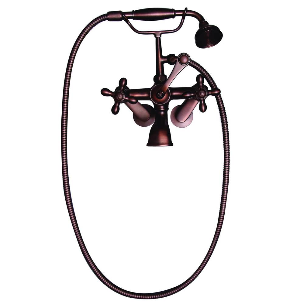 Tub Kit 60'' CI Roll Top, Tub Filler, Supplies, Drain-Chrome