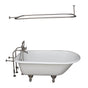 Barclay - Tub Kit 60'' CI Roll Top,Filler ShwrRd, Supplies, Drain-BrNkl