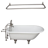 Barclay - Tub Kit 60'' CI Roll Top,Filler ShwrRd, Supplies, Drain-Br Nkl