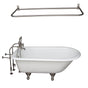 Barclay - Tub Kit 60'' CI Roll Top,Filler ShwrRd, Supplies, Drain-Br Nkl