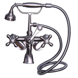 Tub Kit 60''CI Roll Top,Filler ShwrRd, Supplies,Drain-BrNkl