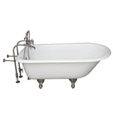 Barclay - Tub Kit 60'' CI Roll Top,Tub Filler,Supplies, Drain-BrNkl